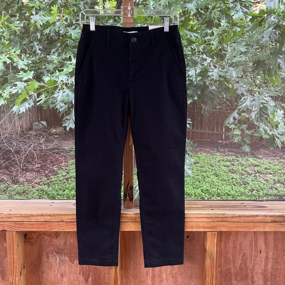LOFT Women's Monroe Slim Mid Rise Pants Black Size 00. NEW!